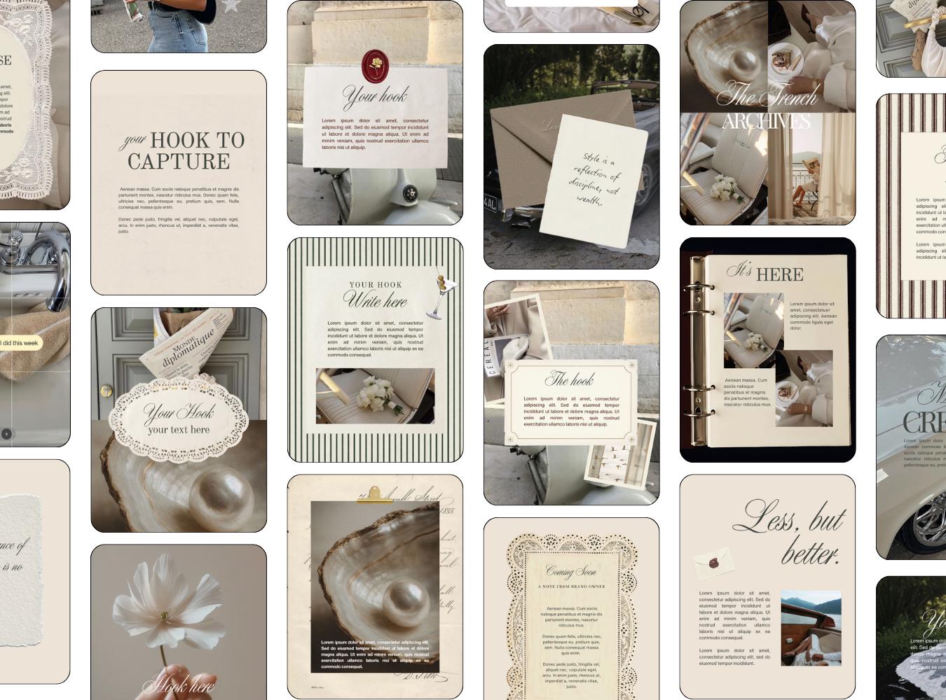 Neutral Beige Canva Instagram Templates | Old Money Luxury (Digital Download)