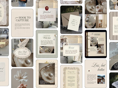 Neutral Beige Canva Instagram Templates | Old Money Luxury (Digital Download)