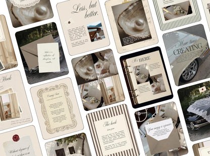 Neutral Beige Canva Instagram Templates | Old Money Luxury (Digital Download)
